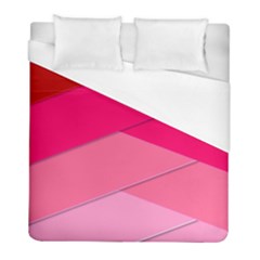 Geometric Shapes Magenta Pink Rose Duvet Cover (full/ Double Size) by Nexatart