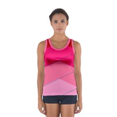 Geometric Shapes Magenta Pink Rose Sport Tank Top  by Nexatart