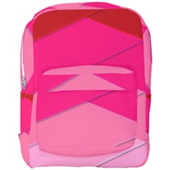 Geometric Shapes Magenta Pink Rose Full Print Backpack by Nexatart