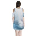 Feather Ease Slightly Blue Airy Shoulder Cutout Velvet One Piece View2