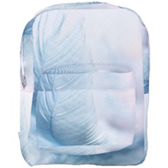 Feather Ease Slightly Blue Airy Full Print Backpack by Nexatart