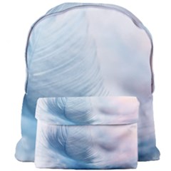 Feather Ease Slightly Blue Airy Giant Full Print Backpack by Nexatart