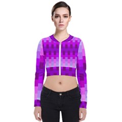 Geometric Cubes Pink Purple Blue Bomber Jacket