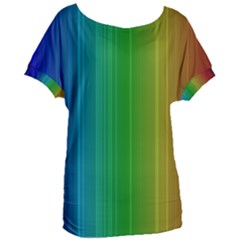 Spectrum Colours Colors Rainbow Women s Oversized Tee by Nexatart