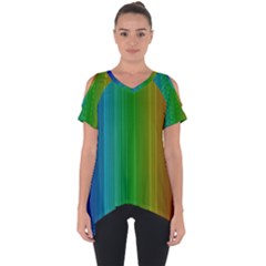 Spectrum Colours Colors Rainbow Cut Out Side Drop Tee by Nexatart