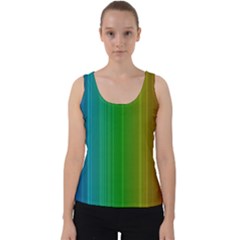 Spectrum Colours Colors Rainbow Velvet Tank Top