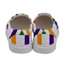 Rainbow Color Blocks Red Orange Women s Canvas Slip Ons View4