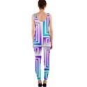 Geometric 3d Metallic Aqua Purple One Piece Catsuit View2