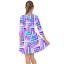 Geometric 3d Metallic Aqua Purple Smock Dress View2