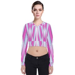 Geometric 3d Design Pattern Pink Bomber Jacket