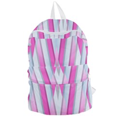 Geometric 3d Design Pattern Pink Foldable Lightweight Backpack