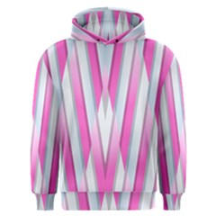 Geometric 3d Design Pattern Pink Men s Overhead Hoodie