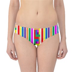 Rainbow Geometric Design Spectrum Hipster Bikini Bottoms by Nexatart