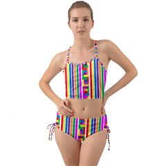 Rainbow Geometric Design Spectrum Mini Tank Bikini Set by Nexatart