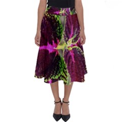 Plant Purple Green Leaves Garden Perfect Length Midi Skirt