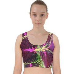 Plant Purple Green Leaves Garden Velvet Racer Back Crop Top