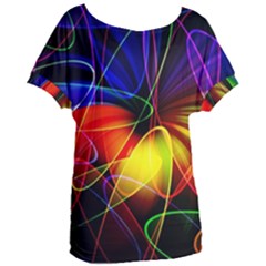 Fractal Pattern Abstract Chaos Women s Oversized Tee by Nexatart