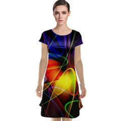 Fractal Pattern Abstract Chaos Cap Sleeve Nightdress by Nexatart