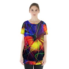 Fractal Pattern Abstract Chaos Skirt Hem Sports Top by Nexatart