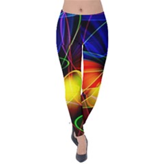 Fractal Pattern Abstract Chaos Velvet Leggings by Nexatart