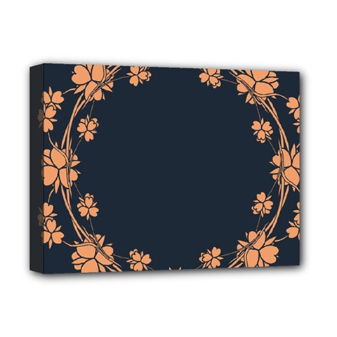 Floral Vintage Royal Frame Pattern Deluxe Canvas 16  X 12   by Nexatart