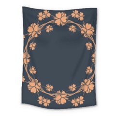 Floral Vintage Royal Frame Pattern Medium Tapestry by Nexatart