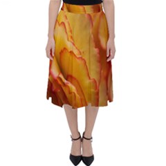 Flowers Leaves Leaf Floral Summer Folding Skater Skirt by Nexatart