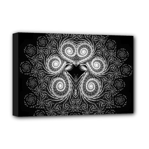 Fractal Filigree Lace Vintage Deluxe Canvas 18  X 12   by Nexatart