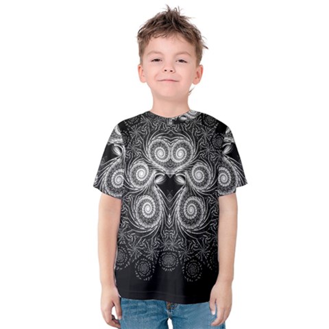 Fractal Filigree Lace Vintage Kids  Cotton Tee by Nexatart