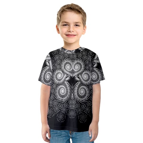 Fractal Filigree Lace Vintage Kids  Sport Mesh Tee by Nexatart