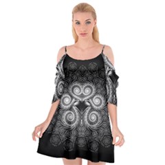 Fractal Filigree Lace Vintage Cutout Spaghetti Strap Chiffon Dress by Nexatart