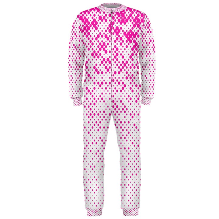 Halftone Dot Background Pattern OnePiece Jumpsuit (Men) 