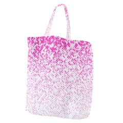 Halftone Dot Background Pattern Giant Grocery Zipper Tote