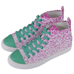 Halftone Dot Background Pattern Women s Mid-top Canvas Sneakers