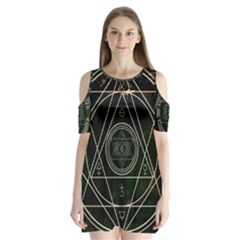 Cult Of Occult Death Detal Hardcore Heavy Shoulder Cutout Velvet One Piece by Sapixe