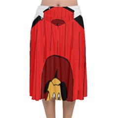 Dog Toy Clip Art Clipart Panda Velvet Flared Midi Skirt