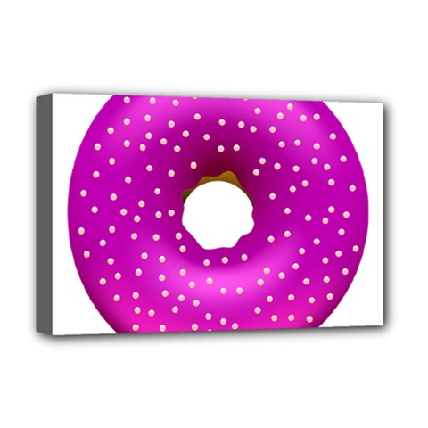 Donut Transparent Clip Art Deluxe Canvas 18  X 12   by Sapixe