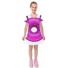 Donut Transparent Clip Art Kids  Short Sleeve Velvet Dress by Sapixe