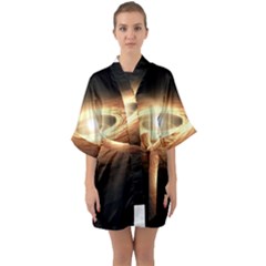 Erupting Star Quarter Sleeve Kimono Robe by Sapixe