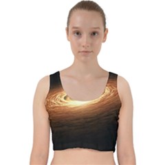 Erupting Star Velvet Racer Back Crop Top