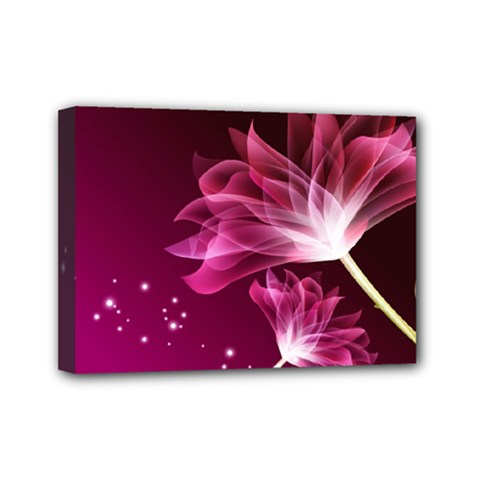 Drawing Flowers Lotus Mini Canvas 7  X 5  by Sapixe