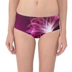 Drawing Flowers Lotus Mid-waist Bikini Bottoms by Sapixe