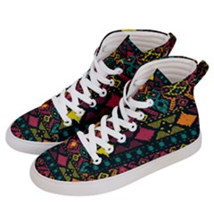 Ethnic Pattern Women s Hi-top Skate Sneakers