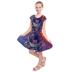 Eve Of Destruction Cgi 3d Sci Fi Space Kids  Short Sleeve Dress by Sapixe