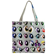 Eyes  Pattern Zipper Grocery Tote Bag