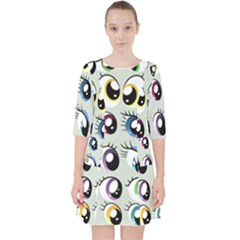 Eyes  Pattern Pocket Dress by Sapixe