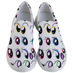 Eyes  Pattern Women s Lightweight Slip Ons