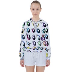 Eyes  Pattern Women s Tie Up Sweat