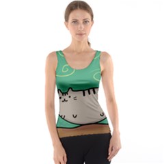 Fat Cat Tank Top by Sapixe