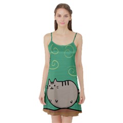 Fat Cat Satin Night Slip by Sapixe